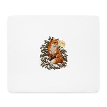 Fuchs im Winterwald - Mousepad (Querformat) - Weiß - Vorne