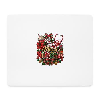 Weihnachtsfeier der Krankenschwester - Mousepad (Querformat) - Weiß - Vorne
