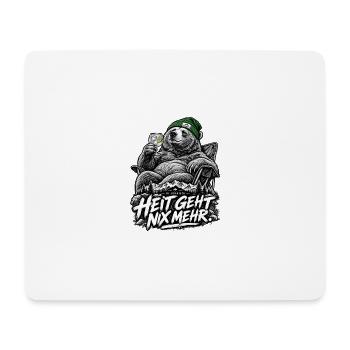 Bär in Bergruhe – Heit Geht Nix Mehr - Mousepad (Querformat) - Weiß - Vorne