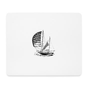 Segelboot - Mousepad (Querformat) - Weiß - Vorne