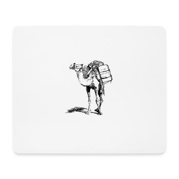 chameau - Tapis de souris (format paysage) - blanc - Devant