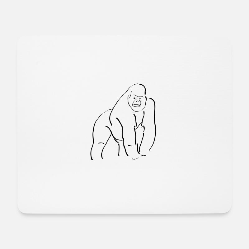 gorilla - Mouse Pad (horizontal) - white