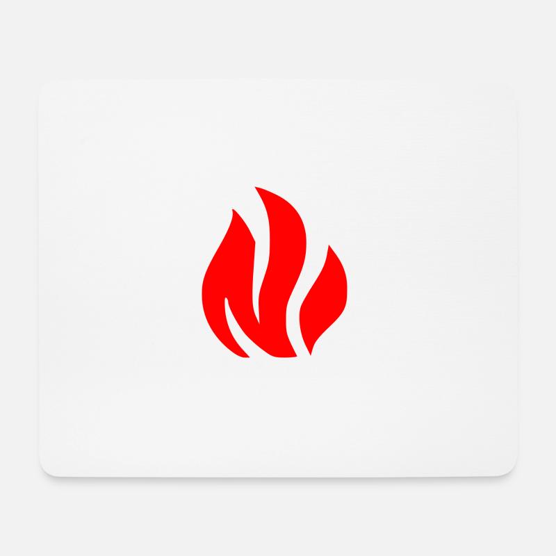 Flammes de feu - Tapis de souris (format paysage) - blanc