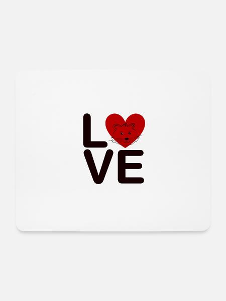 Hamsterliebe - Herz - Hamsterhalter - Mousepad (Querformat) - Weiß