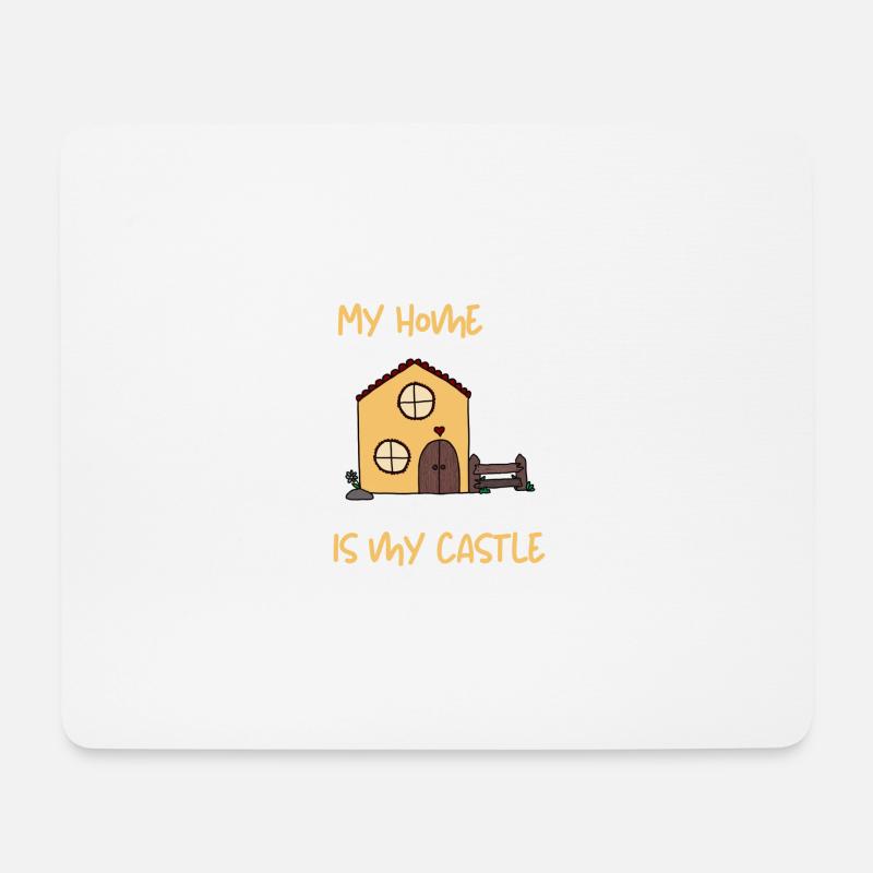 My home is my castle - Mousepad (Querformat) - Weiß
