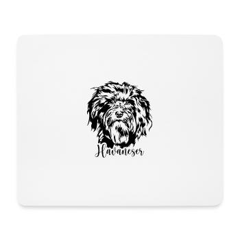 Havanese Dog Portrait Dog Wilsigns - Mouse Pad (horizontal) - white - Front