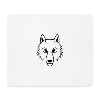 Loup - Tapis de souris (format paysage) - blanc - Devant