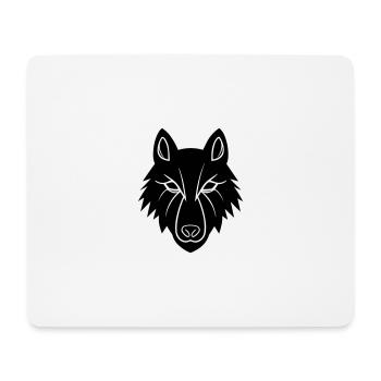 Loup - Tapis de souris (format paysage) - blanc - Devant
