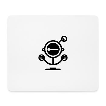 Petit robot - Tapis de souris (format paysage) - blanc - Devant