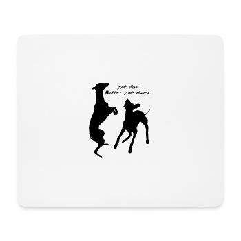 JumpHigh Whippet JumpHigher - Mousepad (Querformat) - Weiß - Vorne