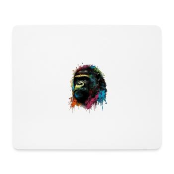 Colorful Gorilla Splash Art Expression - Mousepad (Querformat) - Weiß - Vorne
