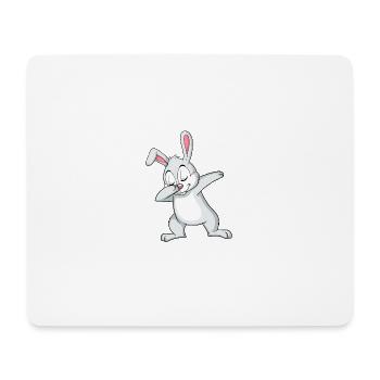 Happy Bunny Dabbing Fun Animation - Mousepad (Querformat) - Weiß - Vorne