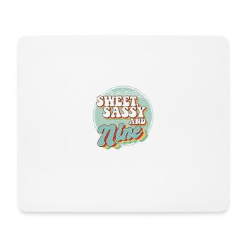 Sweet Sassy and 9 9th Birthday Party Celebrant - Mousepad (Querformat) - Weiß - Vorne