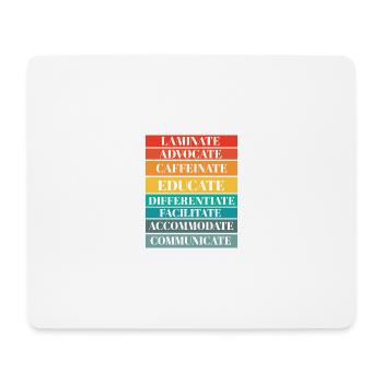 SPED Teacher Laminate Collaborate Autisme - Tapis de souris (format paysage) - blanc - Devant