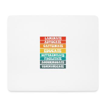 Stratifié Collaborate SPED Enseignant Autisme - Tapis de souris (format paysage) - blanc - Devant
