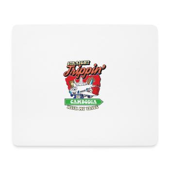 Straight Trippin' To Cambodia With My Tribe - Mousepad (Querformat) - Weiß - Vorne