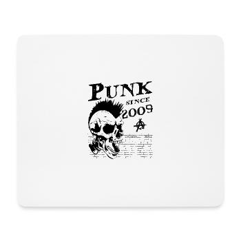 Punks Not Dead, Punk Since 2009, 15 Years Old and - Mouse Pad (horizontal) - white - Front