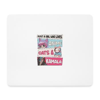 Chat Dames pour Kamala - Anime, Chats et Kamala 24 - Tapis de souris (format paysage) - blanc - Devant