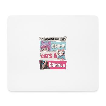 Chat Dames pour Kamala - Anime, Chats et Kamala 24 - Tapis de souris (format paysage) - blanc - Devant