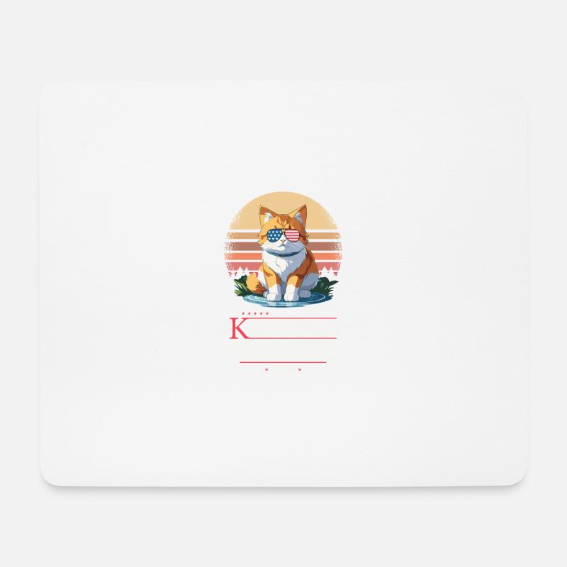 Kinderlose Katzendamen für Kamala - Harris - Mousepad (Querformat) - Weiß