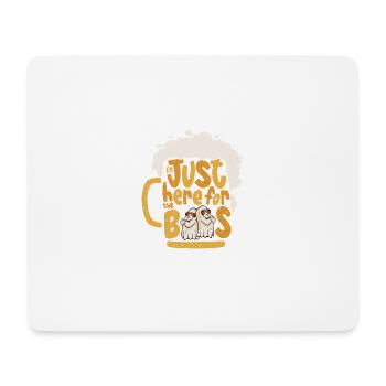 Ich bin nur hier für die Buhrufe Lustiger Halloween-Geist - Mousepad (Querformat) - Weiß - Vorne