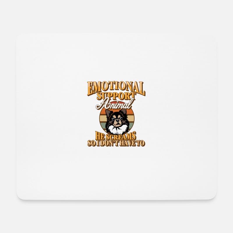 Emotionale Unterstützung Tier Chihuahua Begleiter Sie - Mousepad (Querformat) - Weiß