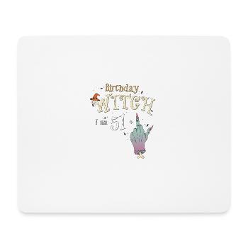 52. Geburtstag Hexe Lustiges Halloween, 52 Jahre alt - Mousepad (Querformat) - Weiß - Vorne