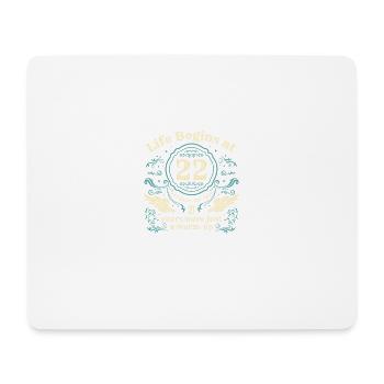 Life Begins At 22 - Vintage 22 Years Old, 22nd - Mouse Pad (horizontal) - white - Front