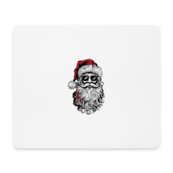 Weihnachtsmann Gesicht Sonnenbrille mit Hut Bart Weihnachten - Mousepad (Querformat) - Weiß - Vorne