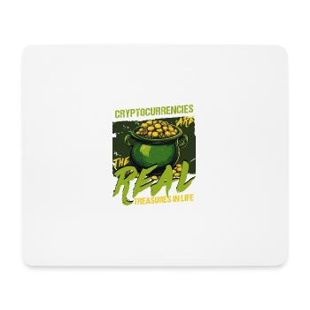 Saint-Patrick : les crypto-monnaies sont les vraies - Tapis de souris (format paysage) - blanc - Devant