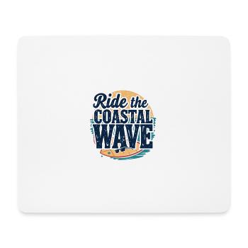 Surfen Wellenreiten Strand Urlaub Küste Meer - Mousepad (Querformat) - Weiß - Vorne