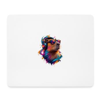 Capybara - Mousepad (Querformat) - Weiß - Vorne
