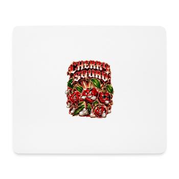 Kirsche - Mousepad (Querformat) - Weiß - Vorne