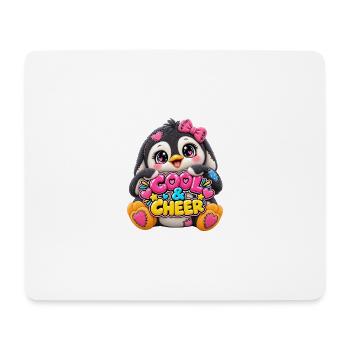 Patchwork-Pinguin mit Herztext - Mousepad (Querformat) - Weiß - Vorne