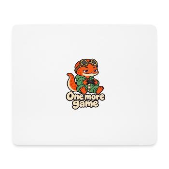 Sleepy Gamer Salamander – Noch ein Spiel - Mousepad (Querformat) - Weiß - Vorne