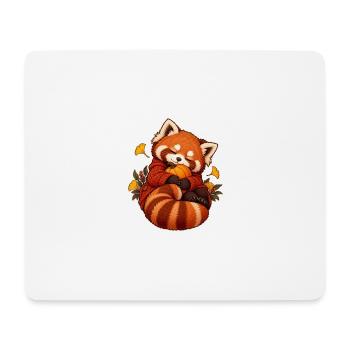 Sleepy Red Panda Kürbis - Mousepad (Querformat) - Weiß - Vorne