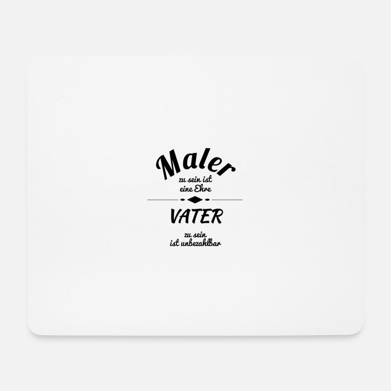 Maler - Mousepad (Querformat) - Weiß