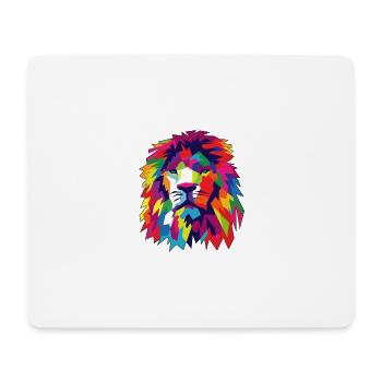 Colorful Lion - Mouse Pad (horizontal) - white - Front