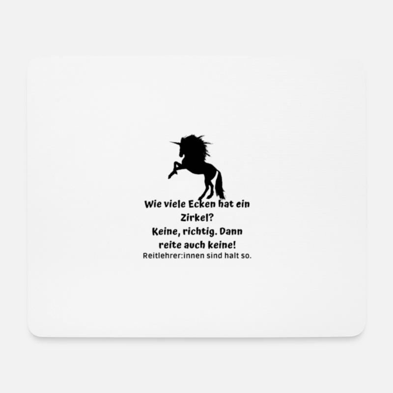 Wie viele Ecken hat ein Zirkel? - Mousepad (Querformat) - Weiß