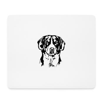 Entlebucher Mountain Dog Portrait Chiens Wilsigns - Tapis de souris (format paysage) - blanc - Devant