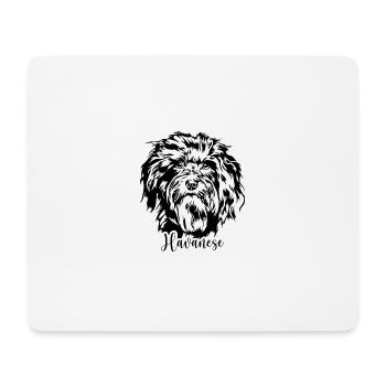 Havanese Dog Portrait Dog Wilsigns - Mouse Pad (horizontal) - white - Front