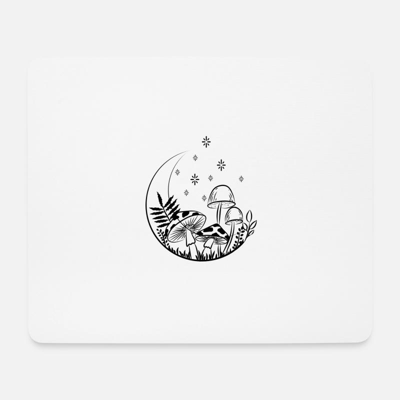 Night Mushrooms - Mouse Pad (horizontal) - white