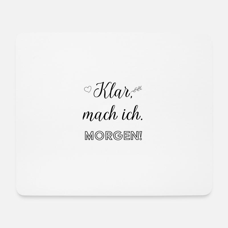 morgen sw - Mousepad (Querformat) - Weiß