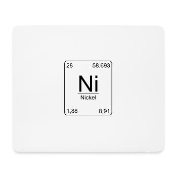 Nickel, Periodensystem, Chemie, Physik - Mousepad (Querformat) - Weiß - Vorne