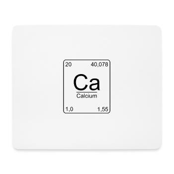 Calcium, tableau périodique, chimie, physique, élément, - Tapis de souris (format paysage) - blanc - Devant