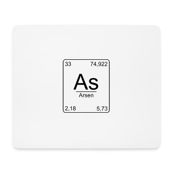 Arsenic, tableau périodique, chimie, physique, élément, pe - Tapis de souris (format paysage) - blanc - Devant