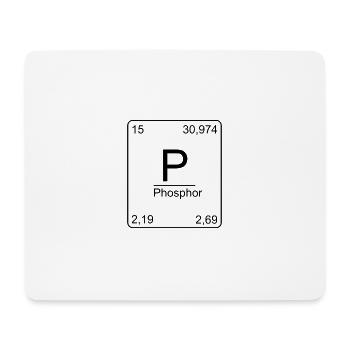 Phosphor, Periodensystem, Chemie, Physik, Element, - Mousepad (Querformat) - Weiß - Vorne