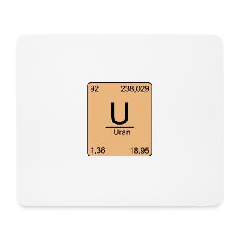 Uran, Periodensystem, Chemie, Physik, Element, Per - Mousepad (Querformat) - Weiß - Vorne