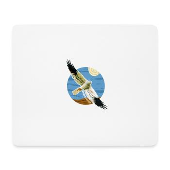 Graue Rohrweihe Vogel Raptor Geschützte Arten - Mousepad (Querformat) - Weiß - Vorne
