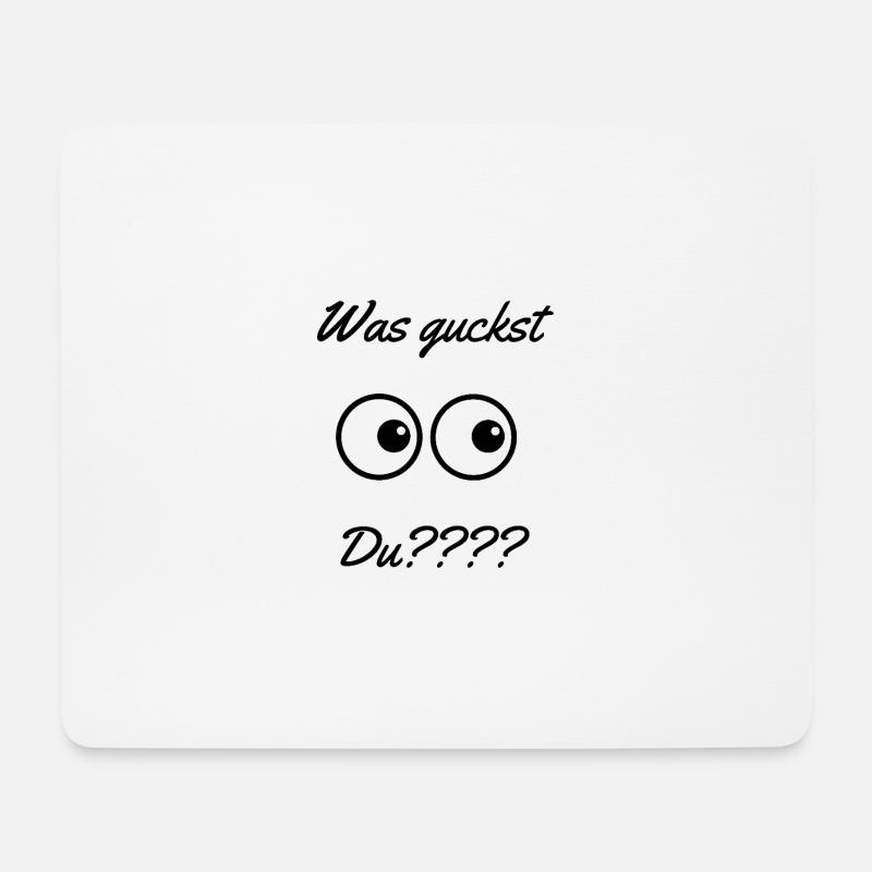 Was guckst - Mousepad (Querformat) - Weiß